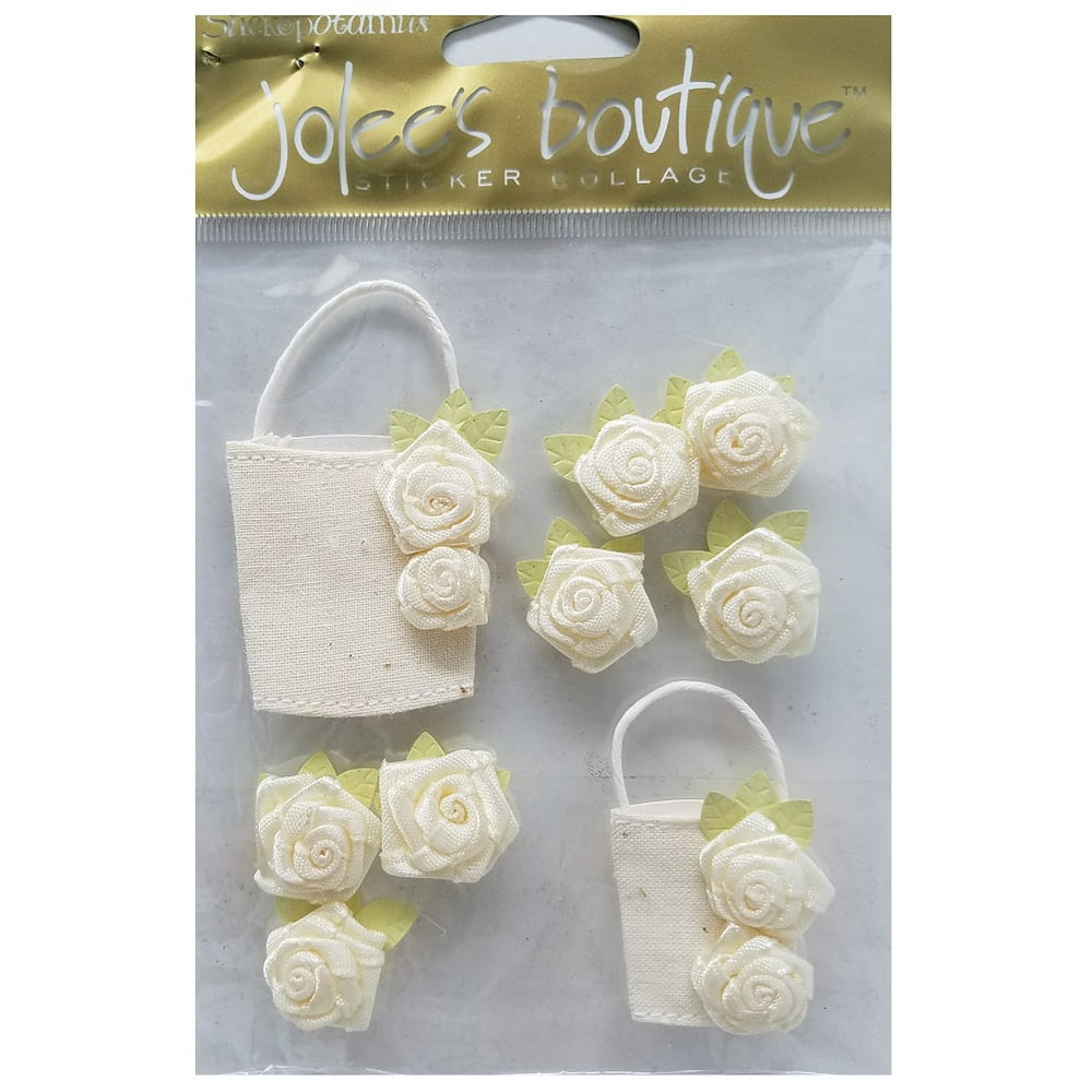 Jolee's Boutique Dimensional Stickers Fabric Flowers