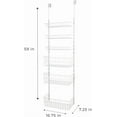 thumbnail image 4 of Smart Design Over the Door Pantry Organizer Rack with 6 Adjustable Steel Shelves - White, 4 of 8