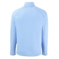 thumbnail image 3 of Men's Cutter & Buck Heather Powder Blue Minnesota United FC Peshastin Eco Fleece Recycled Raglan Half-Zip Top, 3 of 3