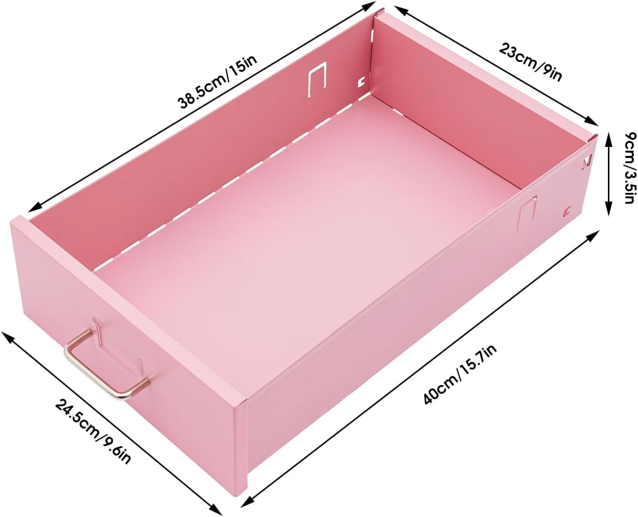 3 Drawer Pikn File Cabinet, Metal Filing Cabinets with Lock, Pink Vertical Filing Cabinet Under Desk for Home Office, Heavy Duty Metal Storage Cabinet for A4/Letter/Legal Size File