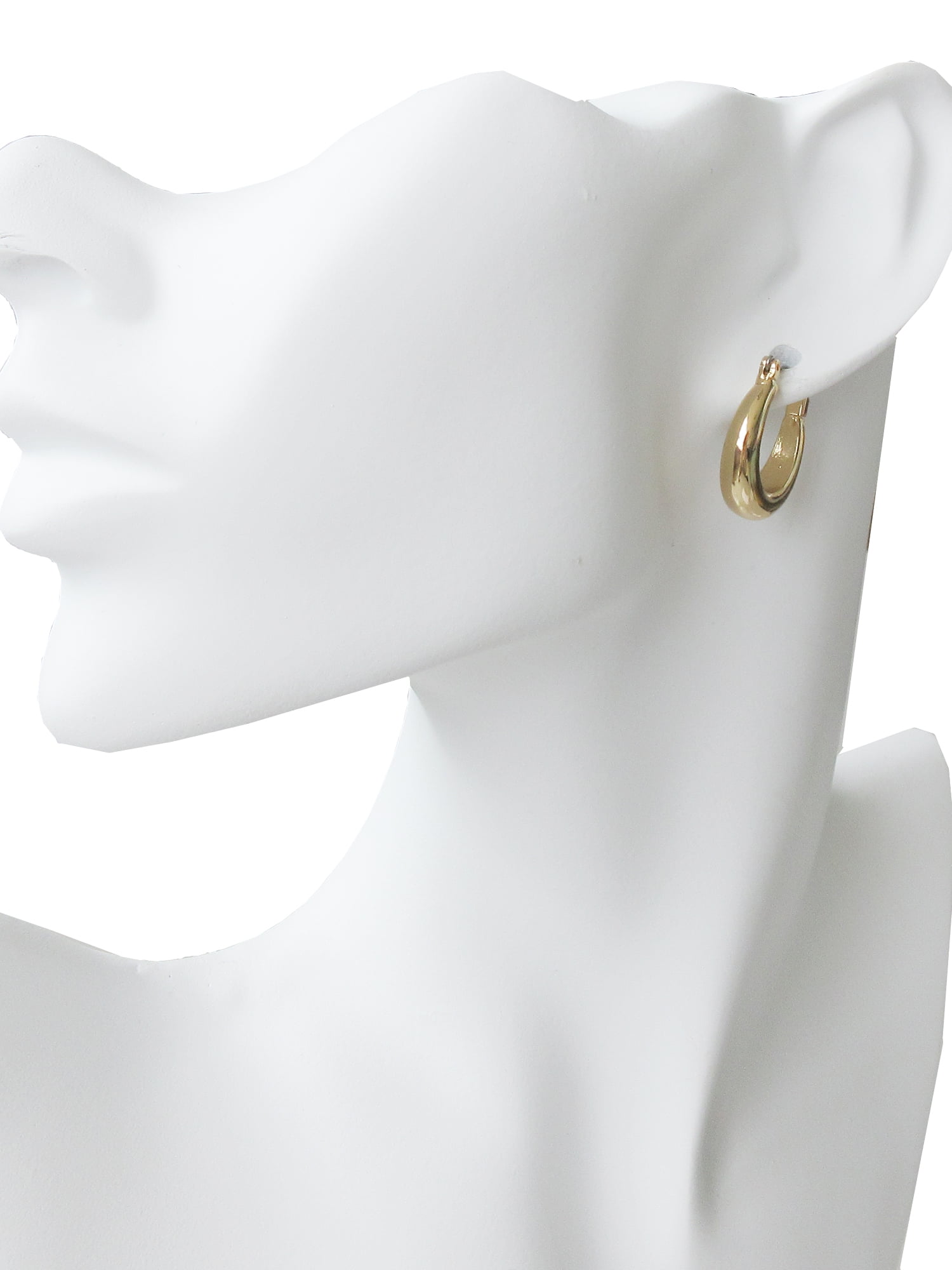 Time and Tru Women's Gold Tone Chunky Hoop Earrings