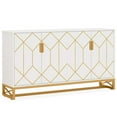 thumbnail image 3 of Resenkos Sideboard Buffet Cabinet,Kitchen Storage Cabinet,59" Modern Sideboard Buffet Kitchen Storage Cabinet with Doors,White, 3 of 5
