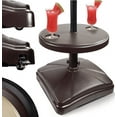 Shademobile Rolling Umbrella Stand and Accessory Table, Bronze