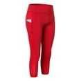 thumbnail image 1 of Frontwalk Women Stretch Capri Yoga Leggings Pants with Pockets Elastic High Waist Tights for Workout Gym Bike Exercise, 1 of 3