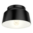 thumbnail image 2 of Hunter - Cranbrook 1-light Matte Black, Medium Size Flush Mount Light, Dimmable, Modern Style, Bell Shaped, for Bedrooms, Dining, Living Rooms - 19023, 2 of 7