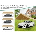 thumbnail image 3 of COBIZI 12x20ft Carport Heavy Duty, Portable Car Garage with Built-in Sandbags, Waterproof Car Canopy for Truck, Boat, SUV with All-season Tarp, Khaki, 3 of 12