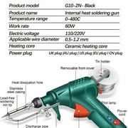 60W Handheld Soldering Gun with LED Light - 110V Semi-Automatic Iron Kit for Electronics Repair & DIY Projects