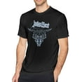 thumbnail image 2 of Judas Music Priest Men's Classic T-Shirt Short-Sleeve Cotton Unisex Graphic Crewneck Tee Shirt Black, 2 of 3