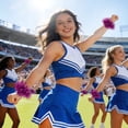 thumbnail image 2 of Unique Bargains 2 Pcs Cheerleader Poms Poms Wrist Flower Vibrant Cheerleading Practice Poms Rose Red, 2 of 5