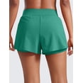 thumbnail image 2 of CRZ YOGA  2 in 1 Double Layer Running Shorts for Women 3" Athletic Tennis Workout Pants with Zip Pockets, 2 of 4