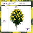 thumbnail image 3 of Sympathy Silks Artificial Cemetery Flowers Yellow Rose Buds Bouquet & Saddle, 3 of 6