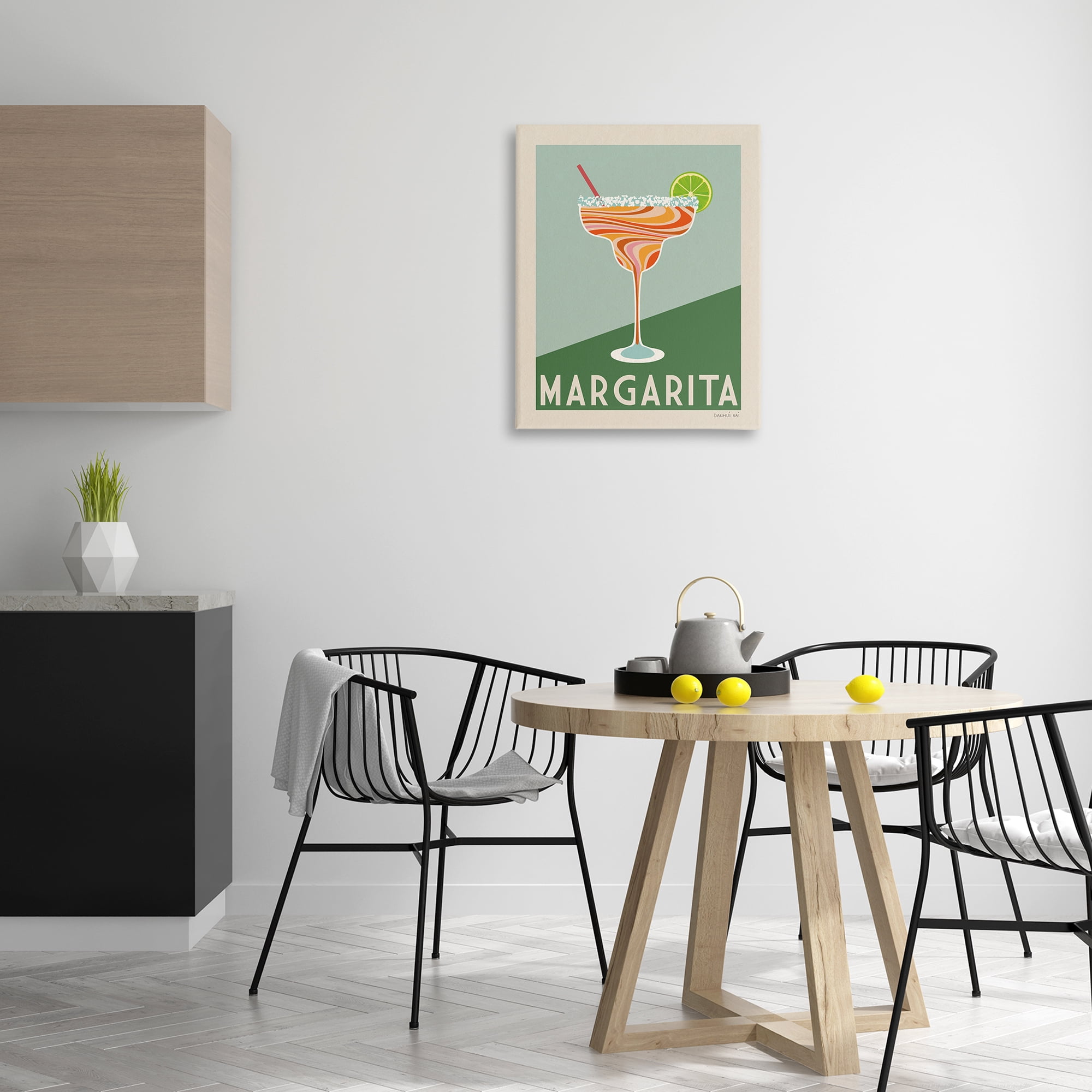 Stupell Industries Retro Swirled Margarita Food & Beverage Painting Wrapped Canvas Art Print Wall Art, 24 x 30