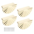 thumbnail image 3 of NUAHRHY 4pcs Brushed Gold Cabinet Pulls 2.5" Hole Center Cup Flat Brass Drawer Pulls Kitchen Cupboard Bathroom Dresser Cabinet Hardware Handles Zinc Alloy, 3 of 11