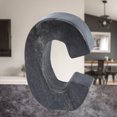 thumbnail image 3 of Creative Home Natural Black Marble Stone Decorative Bookend Paper Weight for Office or Home Decaration, Letter C, 4" W x 5-7/8" H, 1-1/2" D, 3 of 3