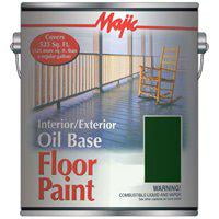 Majic Paints 8-0078-1 1 Gallon Colonial Green Interior & Exterior Oil Base Floor Paint