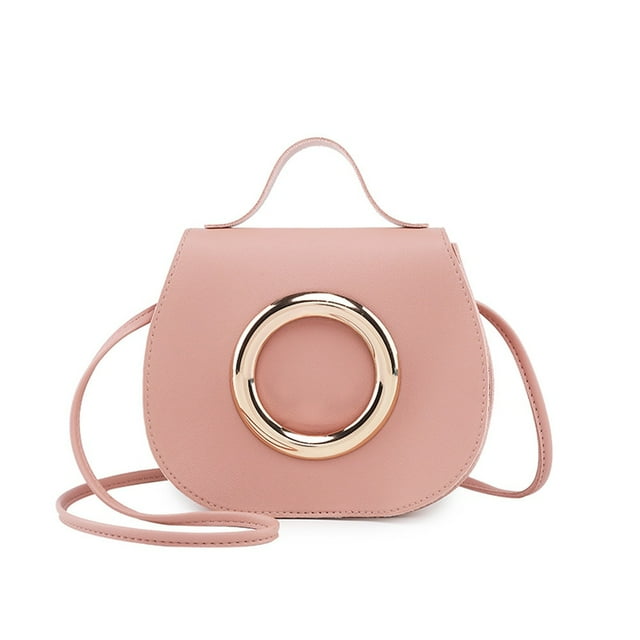 Bolso bandolera de cuero de color sólido a la moda para mujer, bolso de hombro, bolso de pecho, bolso de cuero, bolso de mano para mujer, bolso rosa @ py Adepaton 2031336-3
