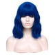 thumbnail image 1 of Humano Cabello Pelucas para Mujeres Dama 14" Azul Rizado Peluca con Peluca Gorra Suelto Ondulado, 1 of 6