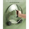 thumbnail image 3 of Pot Lid Organizer, 6 Pairs of Adjustable Wall Mount Pot Lid Holder Cabinet Door, Pot and Pan Hangers for Kitchen Wall Mount, Cabinet Door Lid Organizer, Save More Space, 3 of 7