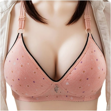 

Knosfe Minimizer Bras for Women Full Coverage Solid Full Coverage Push Up Plus Size Wireless Bra