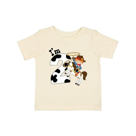 

Inktastic I m Two-cowboy Riding Horse Birthday Gift Baby Boy T-Shirt