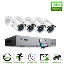 ZOSI 8CH 5MP Lite DVR CCTV Home Security System 1080P Surveillance Camera Outdoor 2TB HDD