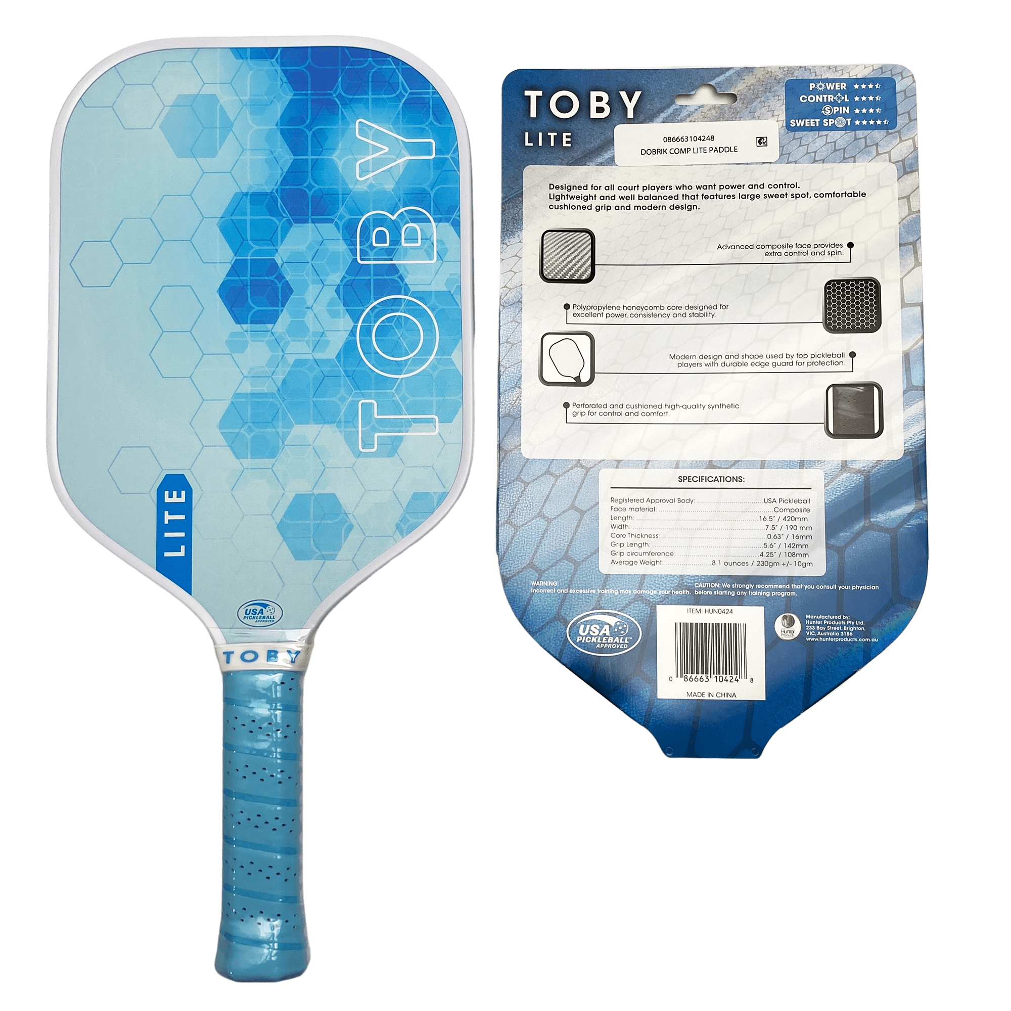 Toby Lite Compsite Pickleball Paddle