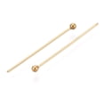thumbnail image 2 of 304 Stainless Steel Head Pins Ion Plating(IP) Real 18K Gold Plated 25mm Head: 2mm, 2 of 3