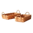 thumbnail image 5 of GOOHOCHY 2Pcs Elegant Wood Storage Plate Dual-handle Design for Hotels, 5 of 8
