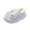 Grey, variant on Girls' Shark Fin Slippers, Closed Toe House Shoes, Shark Face with Fin Detail on Plush Pile, Slip On Casual Footwear