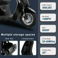 thumbnail image 6 of Mobility Scooter Secure 4-Wheel Adjustable with Charger, Basket & Cup Holder, Black, 6 of 7