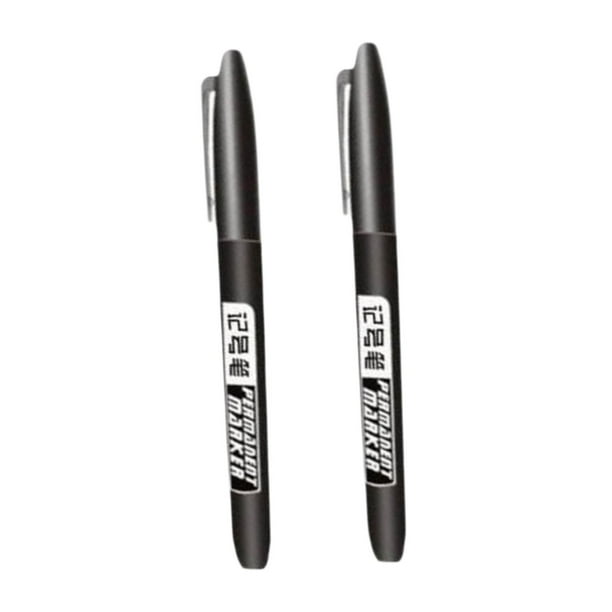2 rotuladores permanentes de punta de 1,5 mm, herramienta de dibujo, marcador de pintura Negro