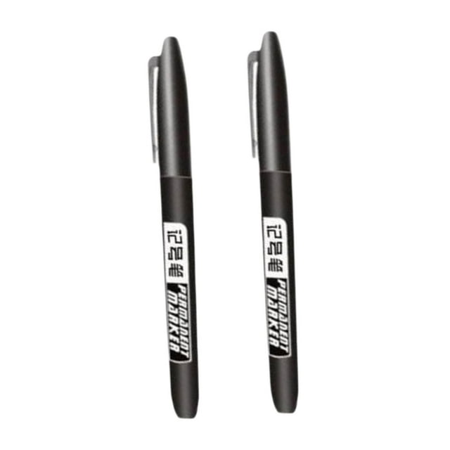 yuksok 2 Permanent Markers Office Painting Waterproof Rocks Oil based Paint Markers Black