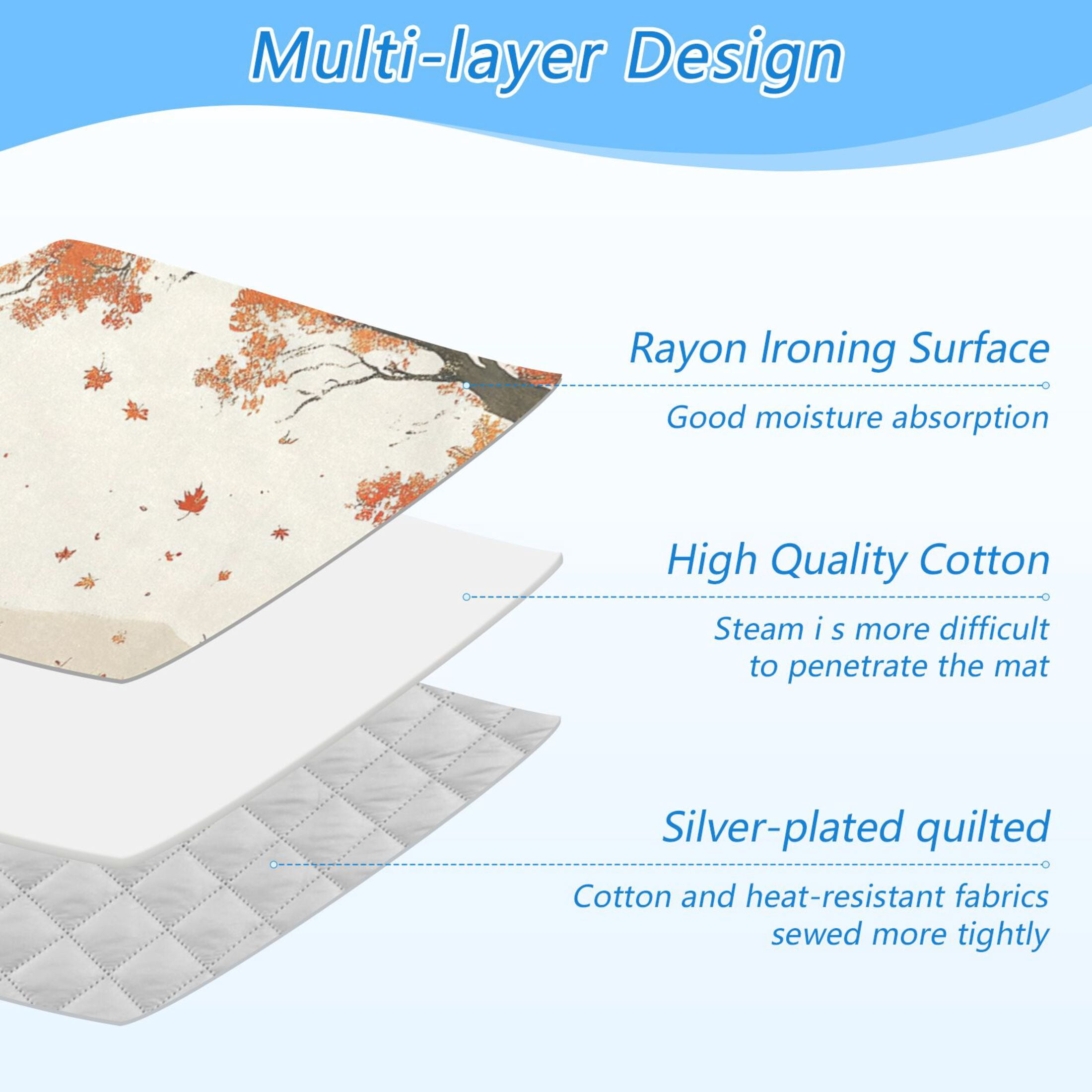 Hands under The Fall Trees Ironing Mat Blanket for Table Top Travel Portable Ironing Board Pad 47.2x27.6 Inch