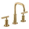 thumbnail image 2 of Purist® Widespread Bathroom Sink Faucet with Low Lever Handles, Vibrant Brushed Bronze, 2 of 2