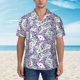thumbnail image 2 of Balery Lavender Flowers Camisas hawaianas de manga corta para hombre, camisas playeras de corte holgado, camisas de vacaciones con botones,Small, 2 of 7