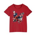 thumbnail image 6 of GERsome American Flag Unisex Kids Short Sleeve Tshirts 4th of July Patriotic Crew Neck Pullover Tops USA Star Stripes Tshirts for Boys Girls, 5-6 Years, 6 of 6
