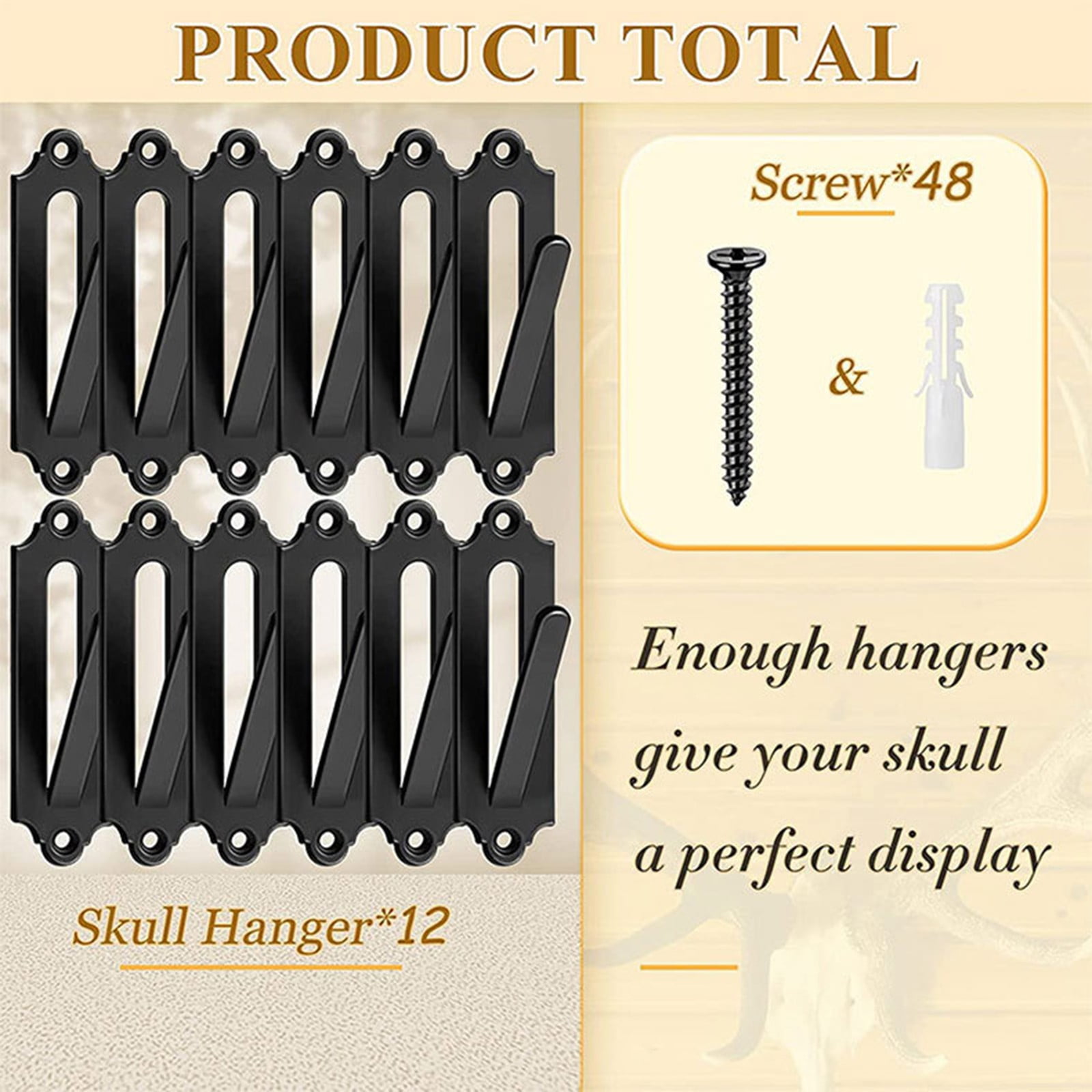 1 Hook European Mount Bracket Hangers for Deer & the Hanger Comes with All Necessary Hardware To Securely Display Your Trophy for A of Rich Memories.