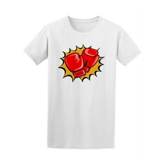 Boxing Gloves Pop Art Comic T-Shirt Men -Image by Shutterstock, Male Small
