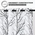 thumbnail image 2 of AIR-Bedroom Curtains with Branch Pattern, Grommet Privacy Protect Room Darkening Window Panels Tree Pattern Curtains for Rest Room, Black and Grey, W52 x L54, Set of 2, 2 of 4