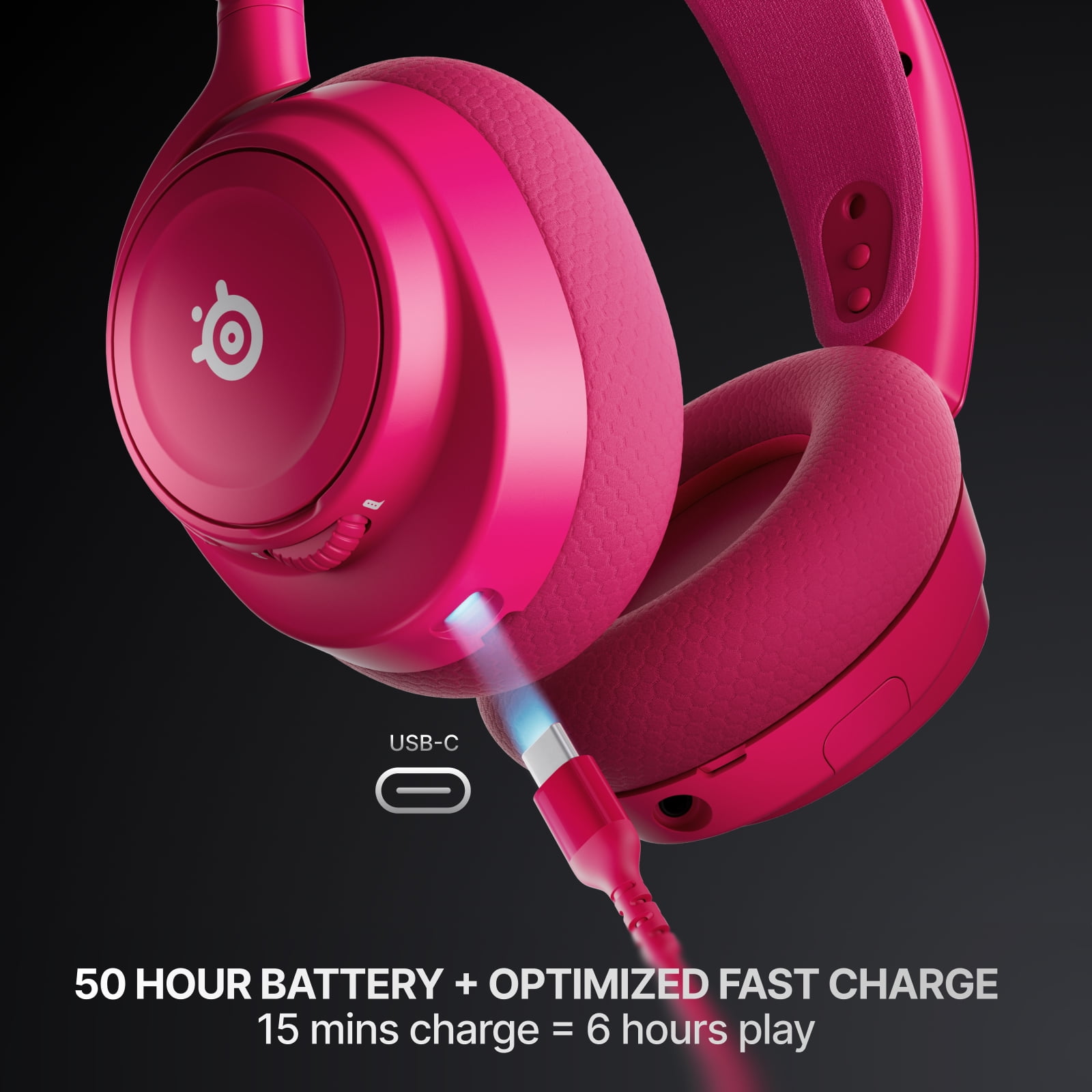 SteelSeries Arctis Nova 7P Wireless Gen 2 Multi-Platform Gaming Headset — Real-Time App Control — 50+ HR — Mixable 2.4GHz/Bluetooth — PS5, PS4, PC, Switch 1/2, Mobile — Magenta