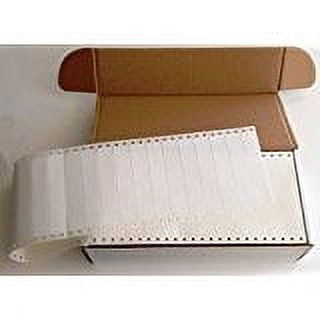 Linco White Pinfed Continuous, Pressure-Sensitive Labels, 5 X 1 7/16 , Box of 5,000