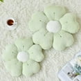 thumbnail image 2 of Flower Pillow, Flower Shaped Pillow Decorative Throw Pillows for Bed Couch, Cute Daisy Pillow Dorm Decor Floor Seating Cushion (Green, 19.6 Inches), 2 of 7