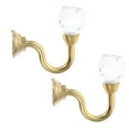 thumbnail image 5 of TUIBELYN Metal Curtain Rod Crystal Rose Flower Wall Decorative Tieback Hooks, 5 of 7