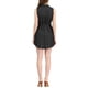 thumbnail image 3 of Vestido de camisa de mezclilla sin mangas con cuello, botones y cinturón para mujer Inspire Chic, color negro, 3 of 7