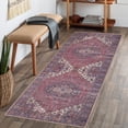 thumbnail image 2 of GLN Rugs Iznik - Indoor, Machine Washable Area Rug 2'6"x7' Multi Blue Home Carpet, 2 of 7