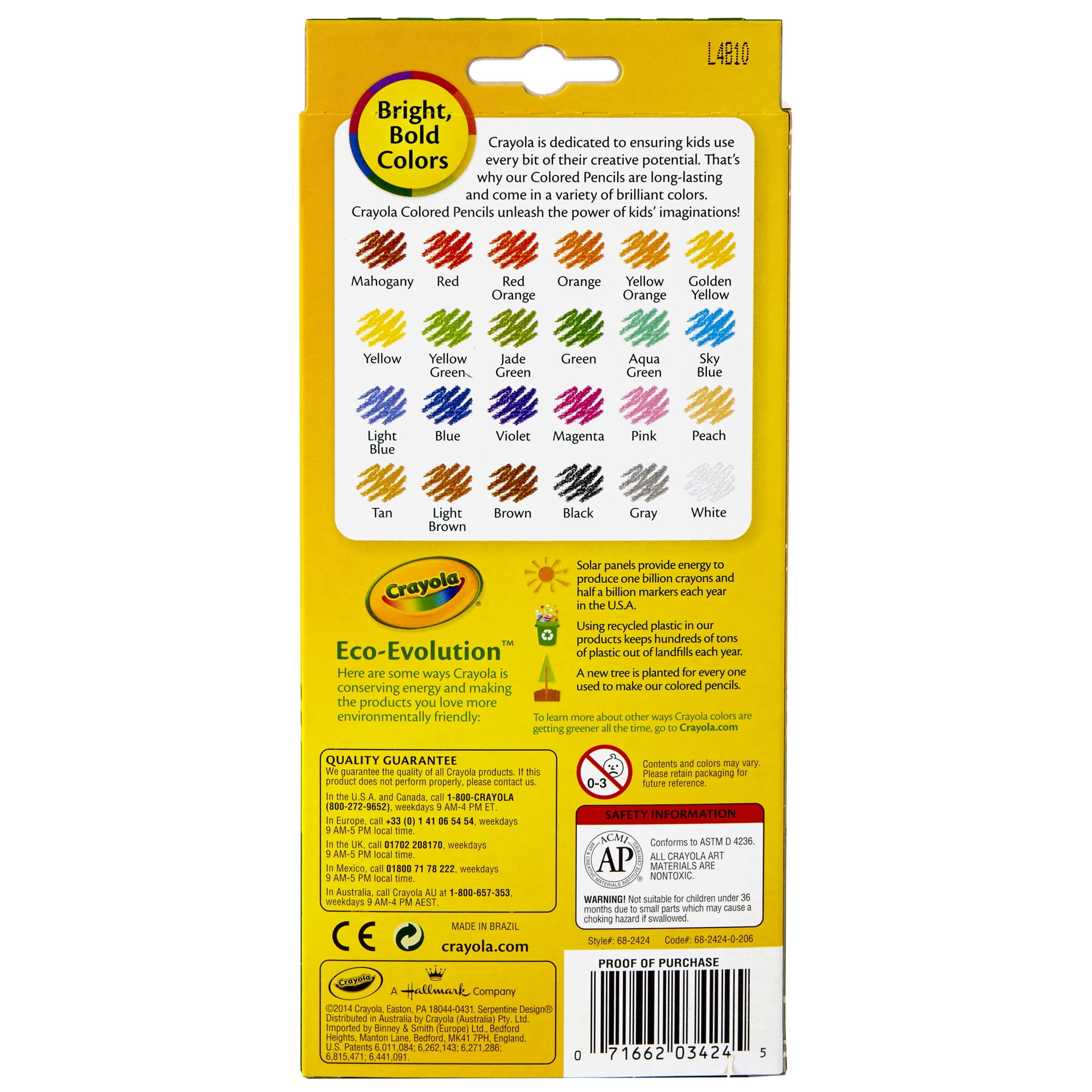 Crayola Erasable Colored Pencils, 24 Per Box, 3 Boxes