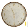thumbnail image 1 of Reloj de pared de latón, silencioso, de cuarzo, funciona con pilas, redondo, decorativo, para el hogar y la sala de estar, diámetro de 40 cm., 1 of 14