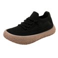 thumbnail image 2 of Women's Flyknit Breathable Slip-On Casual Rubber Shoes, Thick-Sole Anti-Slip Walking Flats, Multi-Color Options for Spring Footwear, 2 of 9