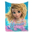 thumbnail image 2 of Throw Blanket and Pillowcase Set For Mermaid Magic Thin Bed Couch Decor Kids Adult Nap Micro Fleece Fuzzy Blankets Bedroom Car All Season Birthday Gifts 60×80 inch, 2 of 5