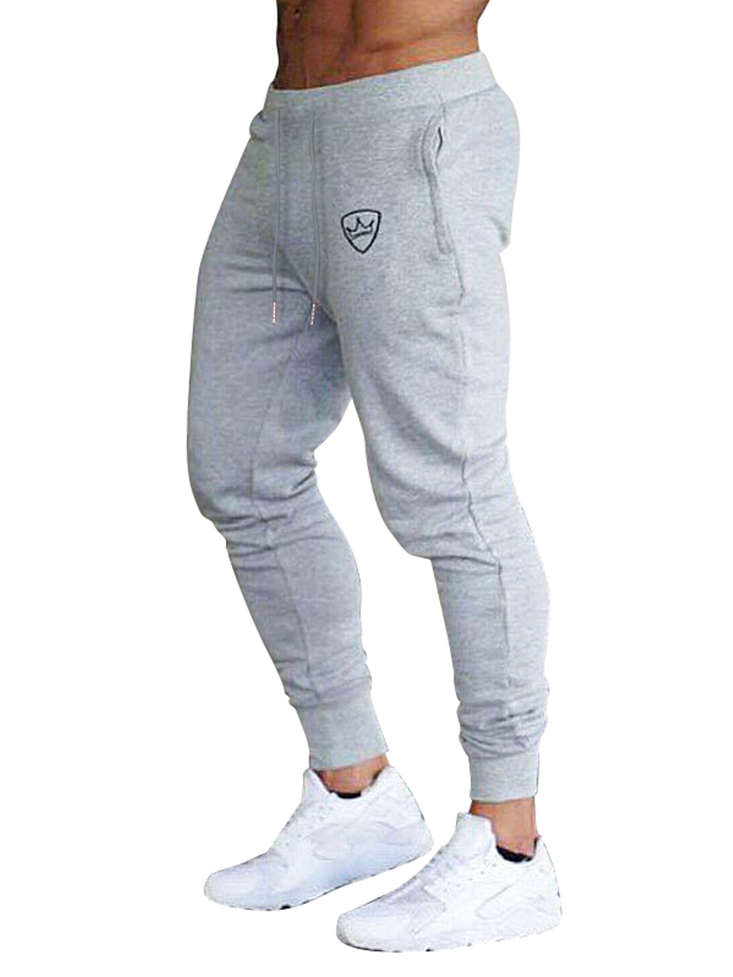 grey slim fit tracksuit bottoms